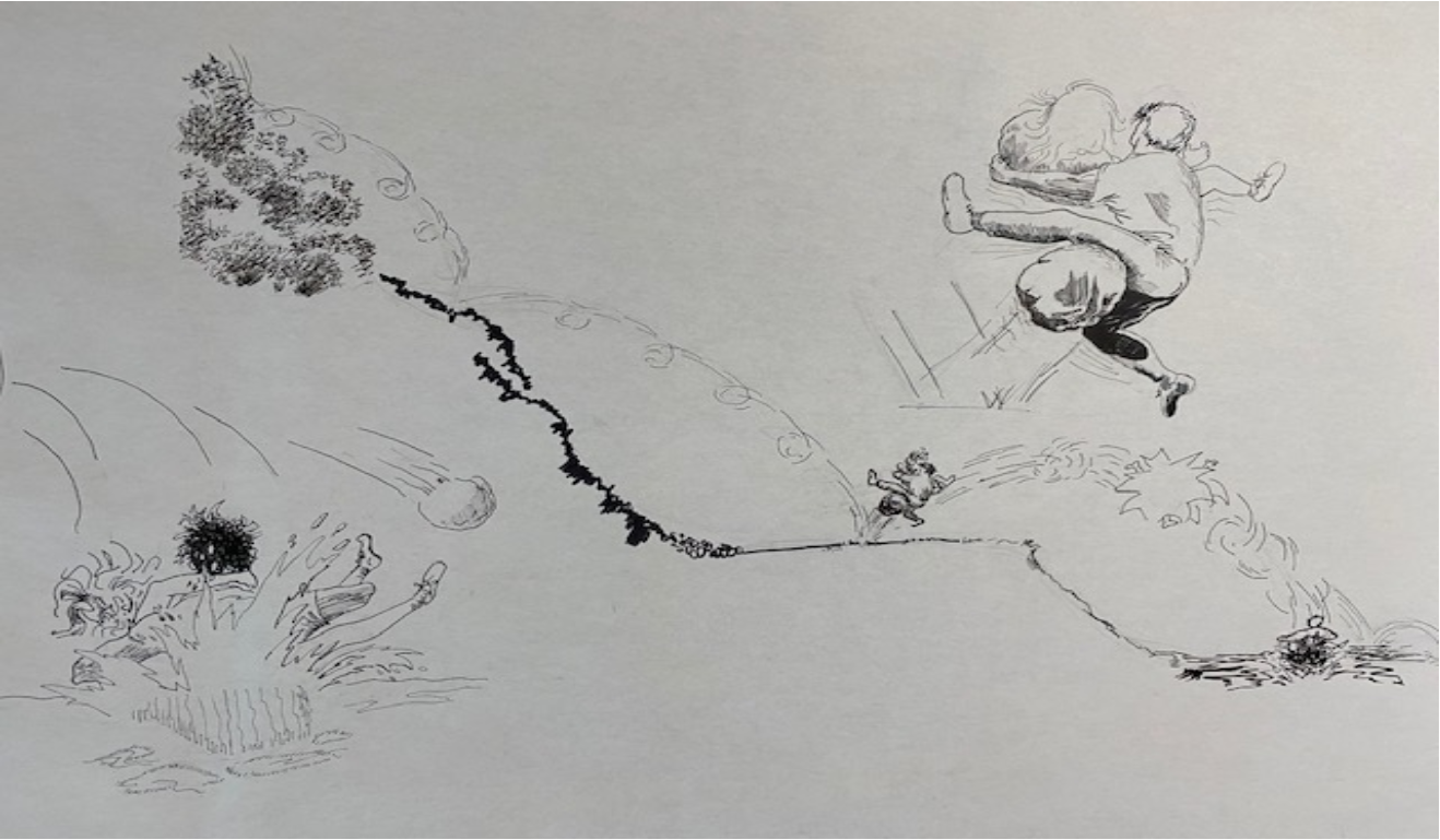 A picture containing sketch, art, illustration, line art

Description automatically generated